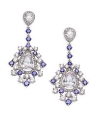 Adriana Orsini | Metallic Sweet Embrace Cluster Linear Drop Earrings | Lyst