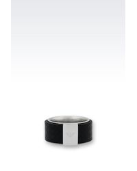 Emporio Armani | Black Ring for Men | Lyst