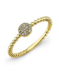 Anne Sisteron - 14kt Yellow Gold Diamond Stacking Ring - Lyst