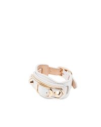 Balenciaga | White Classic Metallic Edge Bracelet | Lyst