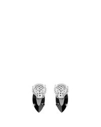 Iosselliani | Metallic Perforated Cheetah Head Crystal Stud Earrings | Lyst