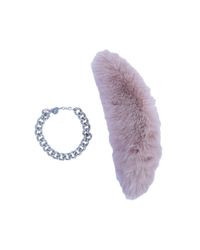 Alexander McQueen - Pink Fox Tail Necklace - Lyst