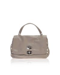 Zanellato - Multicolor Taupe Leather Postina Daily Clutch - Lyst