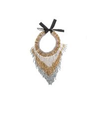 Night Market - Metallic Fringed Bead Necklace - Lyst
