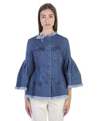 Marques'Almeida - Blue Cotton Flared Sleeve Denim Jacket - Lyst