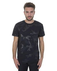 Valentino | Blue Cotton Camu Gommage T-shirt for Men | Lyst