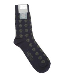 Alexander McQueen | Cotton Green Short Socks With Skulls for Men | Lyst