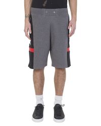 Givenchy - Gray Grey Cotton Shorts With Contrasting Side Bands for Men - Lyst