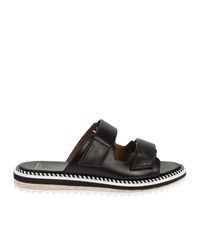 Givenchy | Black Leather Rockert Sandals | Lyst