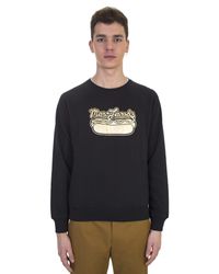 Marc Jacobs - Metallic Gold Print Black Cotton Sweater for Men - Lyst