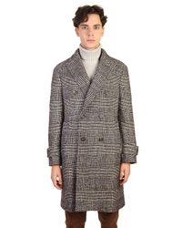 Dell'Oglio - Gray Blend Wool And Cotton Coat for Men - Lyst