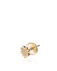 Loquet London | Metallic 14k Gold And Diamond Four Leaf Clover Stud Earring | Lyst
