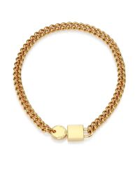 Marc By Marc Jacobs | Metallic Padlock & Key Chain Necklace | Lyst