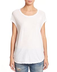 James Perse | White Circular Shell Top | Lyst