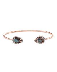 Anne Sisteron - Blue 14kt Rose Gold Labradorite Diamond Pear Cuff - Lyst