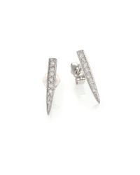 Jacquie Aiche | Metallic Diamond & 14k Yellow Gold Ice Pick Stud Earrings | Lyst
