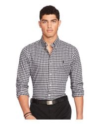 Polo Ralph Lauren | Black Slim-fit Plaid Twill Shirt for Men | Lyst