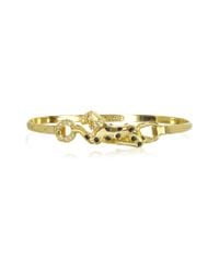 Juicy Couture - Metallic Skinny Gold Leopard Bangle - Lyst
