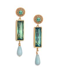 House of Lavande | Green Talisman Amazonite & Crystal Drop Earrings | Lyst