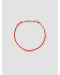 Helena Rohner - Braided Anklet Pink & Natural - Lyst