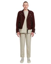 Matthew Miller - Purple Burgundy Kvadrat Biker Jacket for Men - Lyst