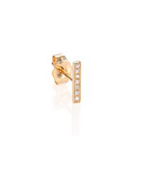 Sydney Evan | Metallic Diamond & 14K Yellow Gold Small Bar Single Stud Earring | Lyst