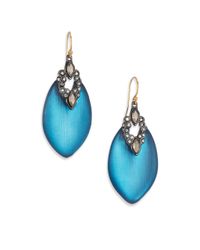 Alexis Bittar | Blue Imperial Noir Lucite & Crystal Lace Marquis Drop Earrings | Lyst