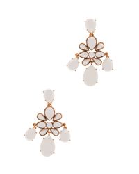 Oscar de la Renta | Metallic Faceted Chandelier Earrings | Lyst