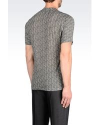 Emporio Armani | Gray Printed T-shirt for Men | Lyst