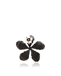 Rosie Assoulin | Black Enamel Single Flower Earring | Lyst