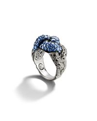 John Hardy | Blue Small Braided Ring | Lyst