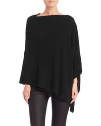 Eileen Fisher | Black Merino Wool Links Poncho | Lyst