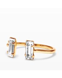 Club Monaco | White Bing Bang Double Baguette Ring | Lyst