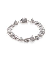 Eddie Borgo | Metallic Pavé Crystal Id Toggle Bracelet | Lyst