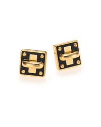 Marc By Marc Jacobs | Metallic Enamel Tiny Turnlock Stud Earrings | Lyst