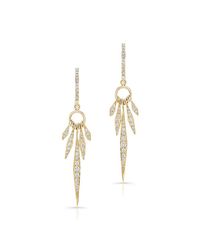 Anne Sisteron - 14kt Yellow Gold Diamond Dream Catcher Earrings - Lyst