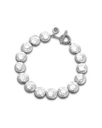 John Hardy | Metallic Hammered Link Bracelet | Lyst