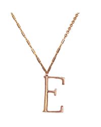 Lulu Frost - Metallic Plaza Letter E Necklace - Lyst