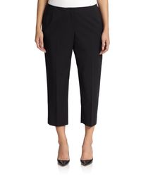 Lafayette 148 New York | Black Cropped Bi-stretch Pants | Lyst