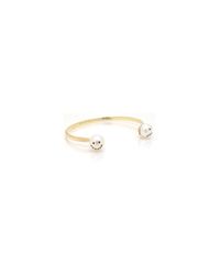 Nektar De Stagni | Metallic Drama Crystal Pave Pearl Cuff | Lyst
