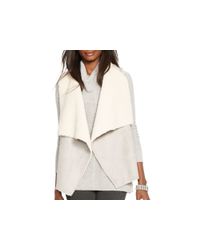 Pink Pony | Gray Lauren Faux Shearling Vest | Lyst