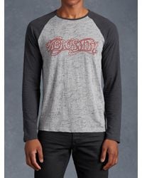 John Varvatos | Gray Aerosmith Graphic Long Sleeve for Men | Lyst