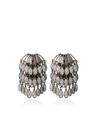 Nikos Koulis | Metallic Echo 18K Black Gold And Diamond Cascade Earrings | Lyst