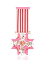 Shourouk | Pink Rose Medal Pin | Lyst