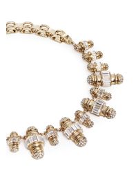 Lulu Frost | Metallic 'phantom' Crystal Pavé Baguette Charm Necklace | Lyst