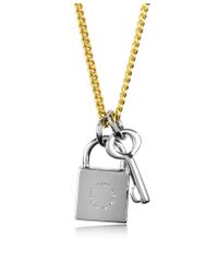 Marc By Marc Jacobs - Metallic Locked In Orbit Lock & Key Pendant Necklace - Lyst