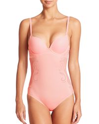 Spanx | Pink Haute Contour Deco Sweetheart Bodysuit | Lyst