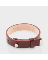Paul Smith | Brown Women's Damson Leather Bracelet | Lyst