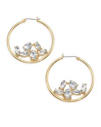 ABS By Allen Schwartz | Metallic Color Reaction Cluster Hoop Earrings/1.5 | Lyst