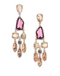 ABS By Allen Schwartz | Metallic Some Like It Hot Faceted Chandelier Earrings | Lyst